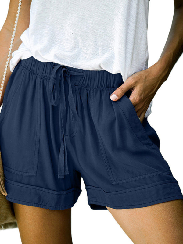 Tie-waist Shorts with Pockets