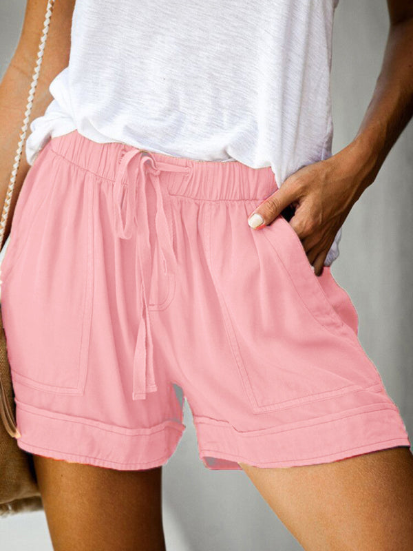 Tie-waist Shorts with Pockets