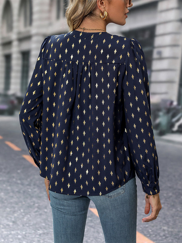 Blouse with Diamond Print