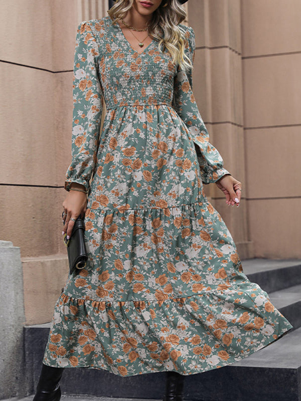 Long Floral Dress Cute Lotus Long Floral Dress Cute Lotus