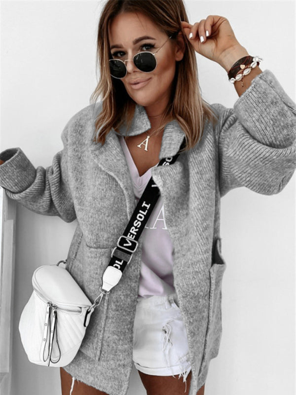 Loose Knit Cardigan with Pockets