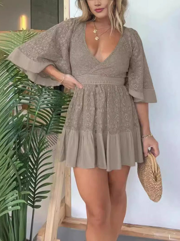 Batwing Short Sleeve Dress