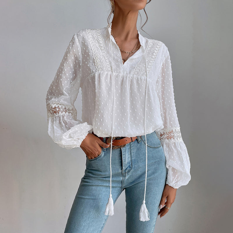 Chiffon Lace Blouse