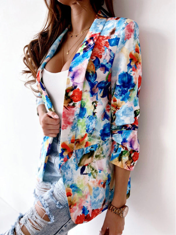 Watercolour Print Blazer