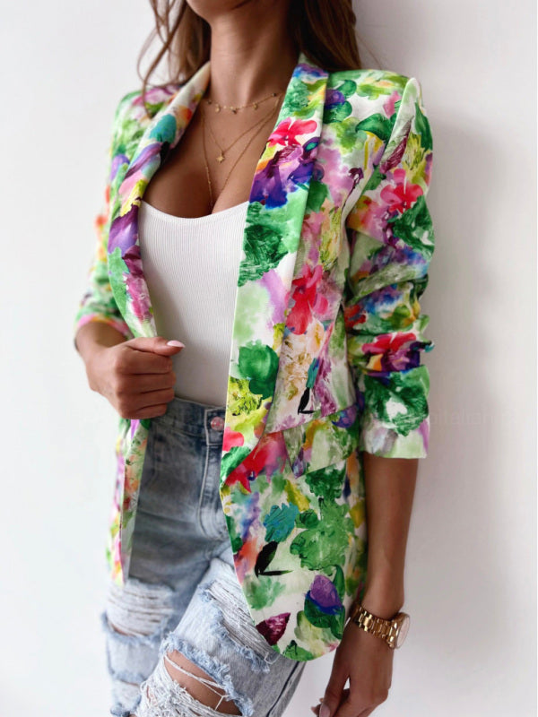 Watercolour Print Blazer