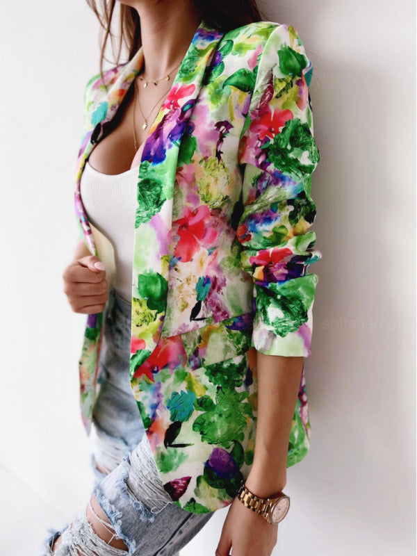 Watercolour Print Blazer