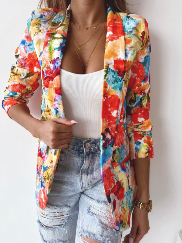 Watercolour Print Blazer
