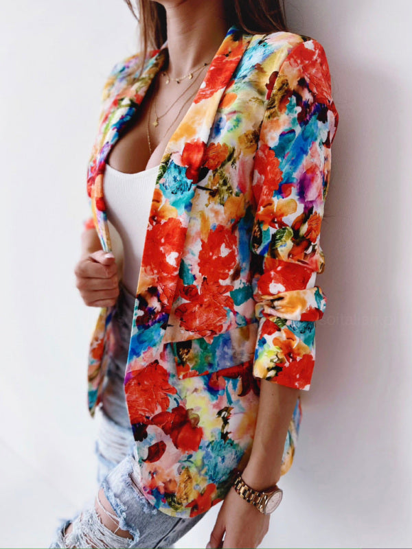 Watercolour Print Blazer