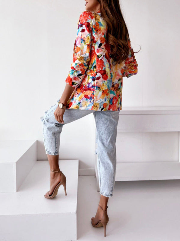 Watercolour Print Blazer