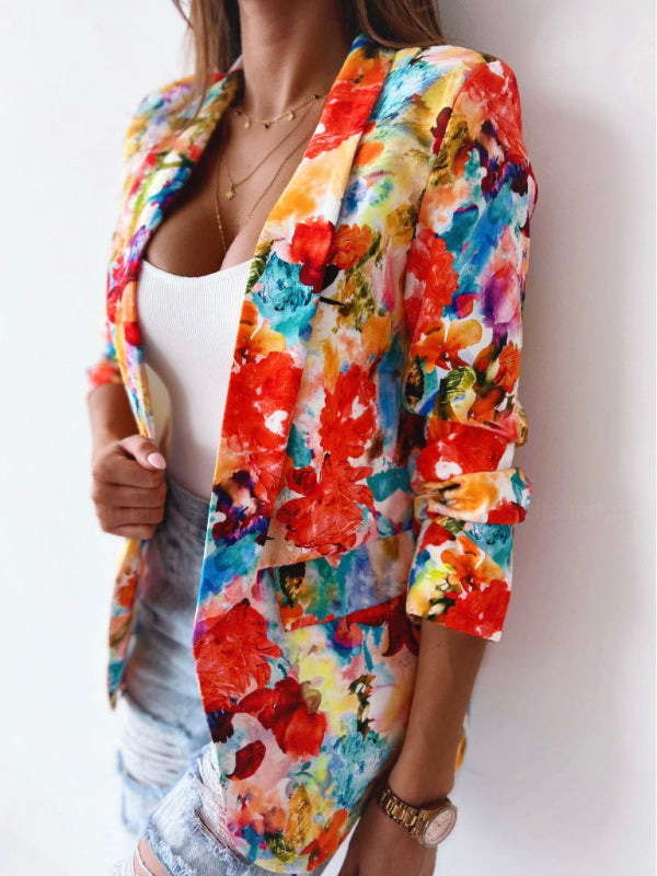 Watercolour Print Blazer