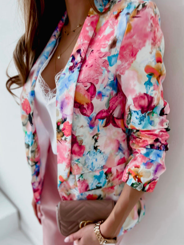 Watercolour Print Blazer