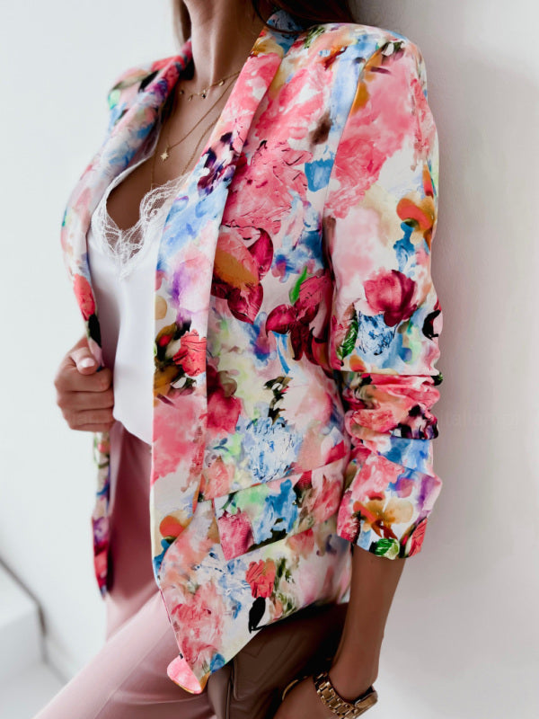 Watercolour Print Blazer