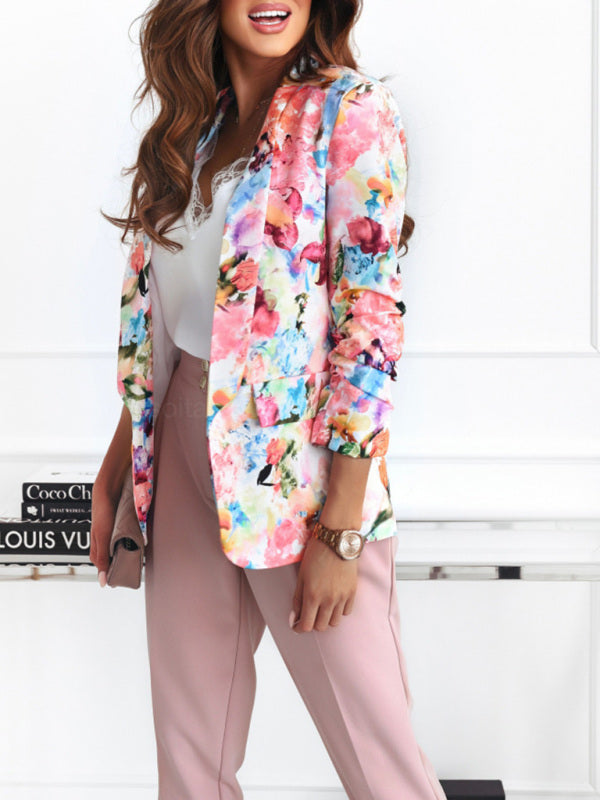 Watercolour Print Blazer