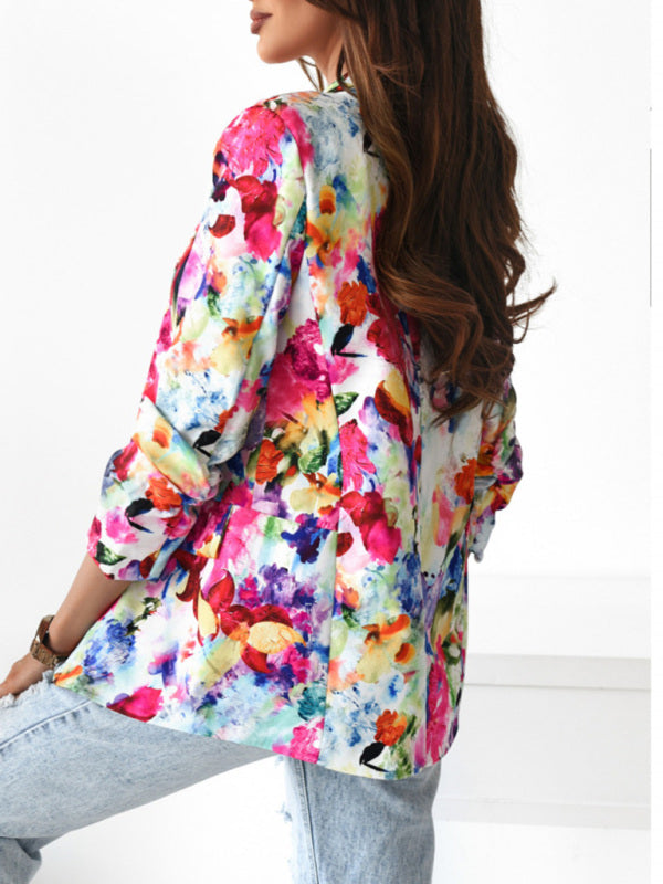 Watercolour Print Blazer