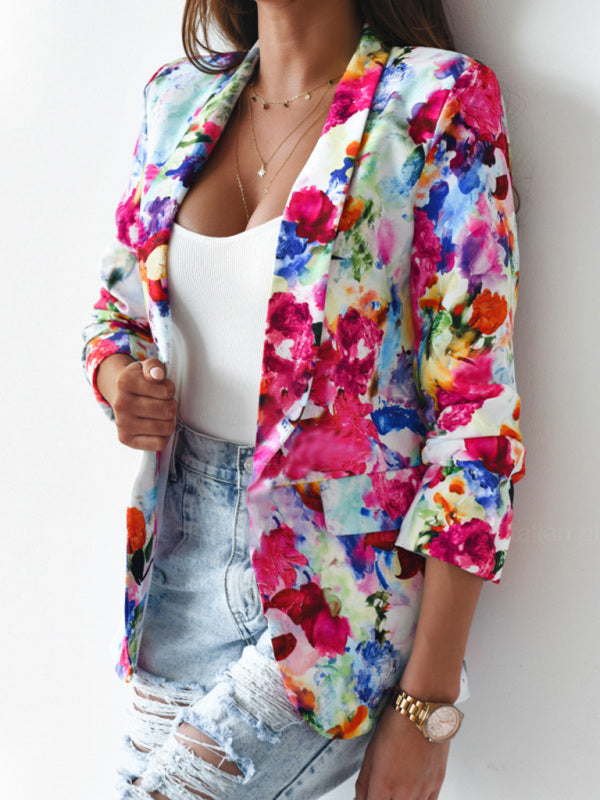 Watercolour Print Blazer