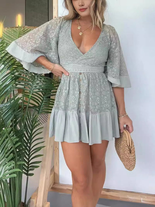 Batwing Short Sleeve Dress